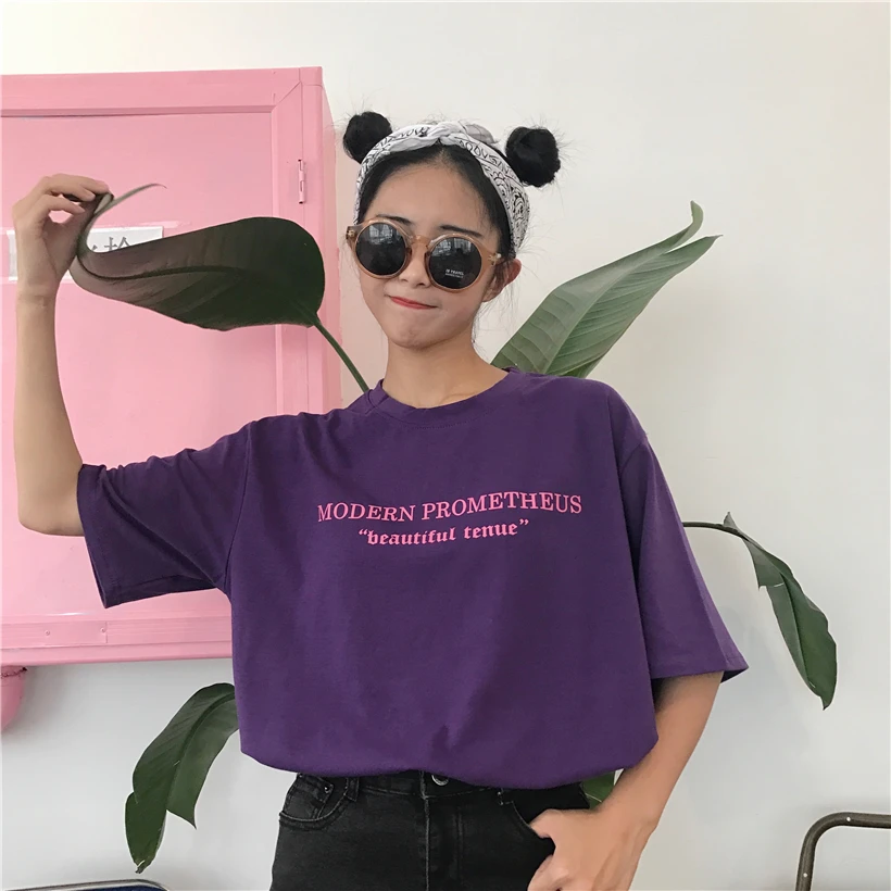 Женская футболка с надписью Harajuku Kawaii Patcwork топы мода Ulzzang летняя в консервативном
