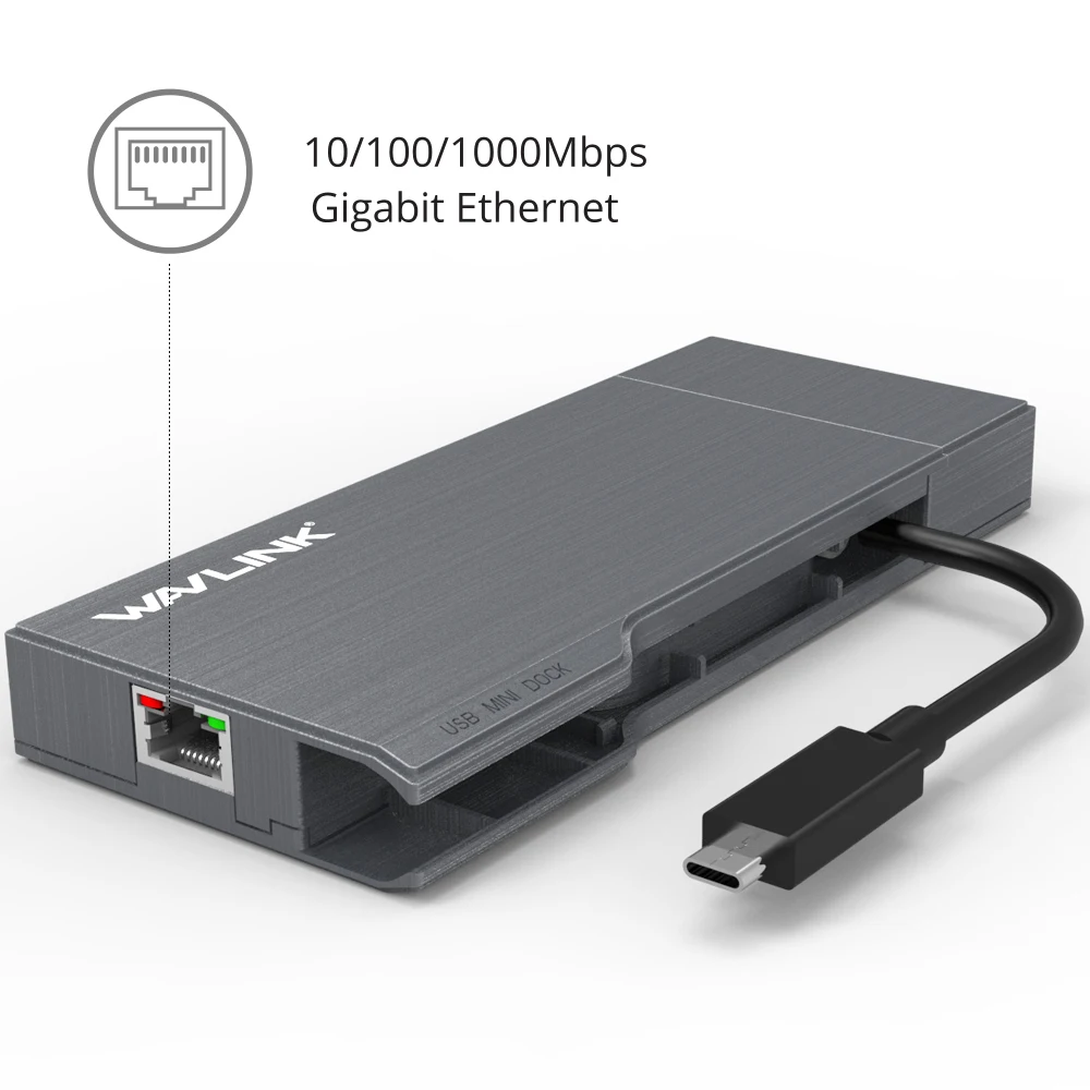 Wavlink Супер Скоростной USB C концентратор с 4K @ 30Hz HDMI кардридер 3 0 гигабитный Ethernet HD