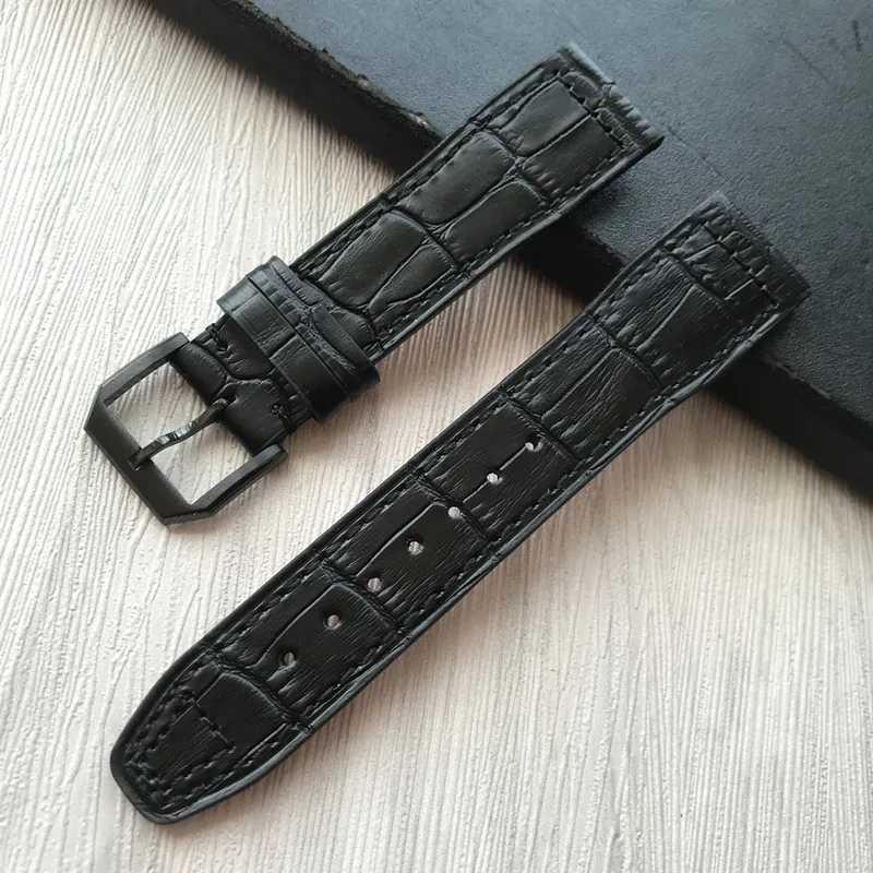 Ремешок мужской из телячьей кожи браслет для часов IW Pilot Mark III IW327004 IW377714 21 мм