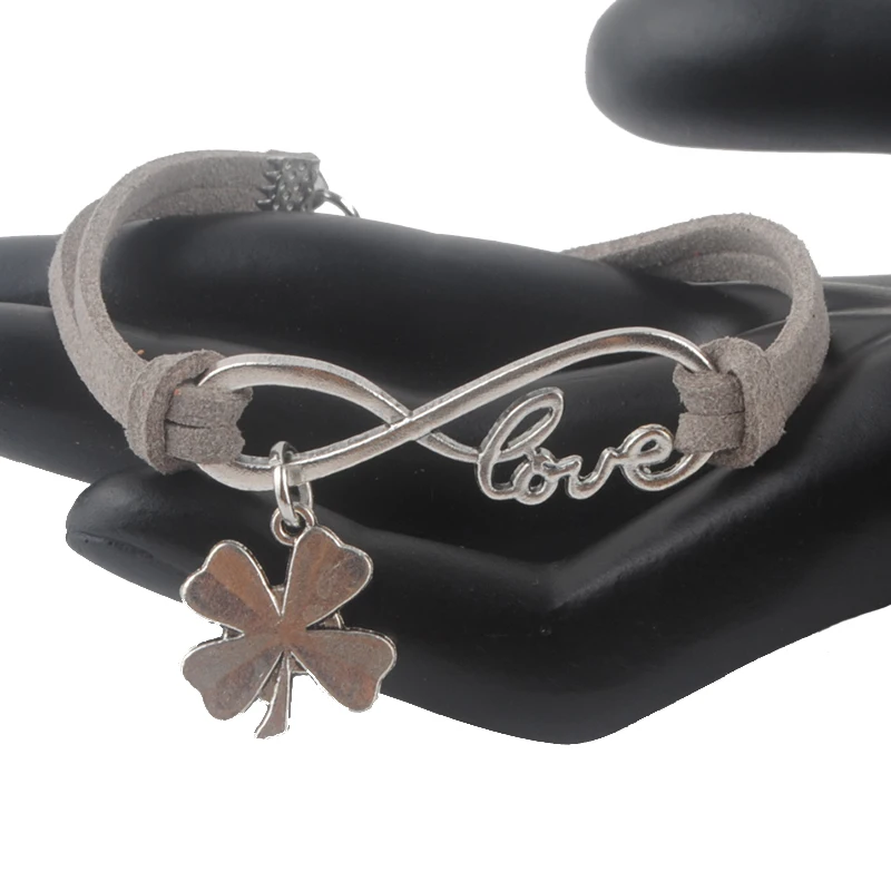 Новые модные ювелирные изделия браслет Бесконечность птица знак мира Клевер