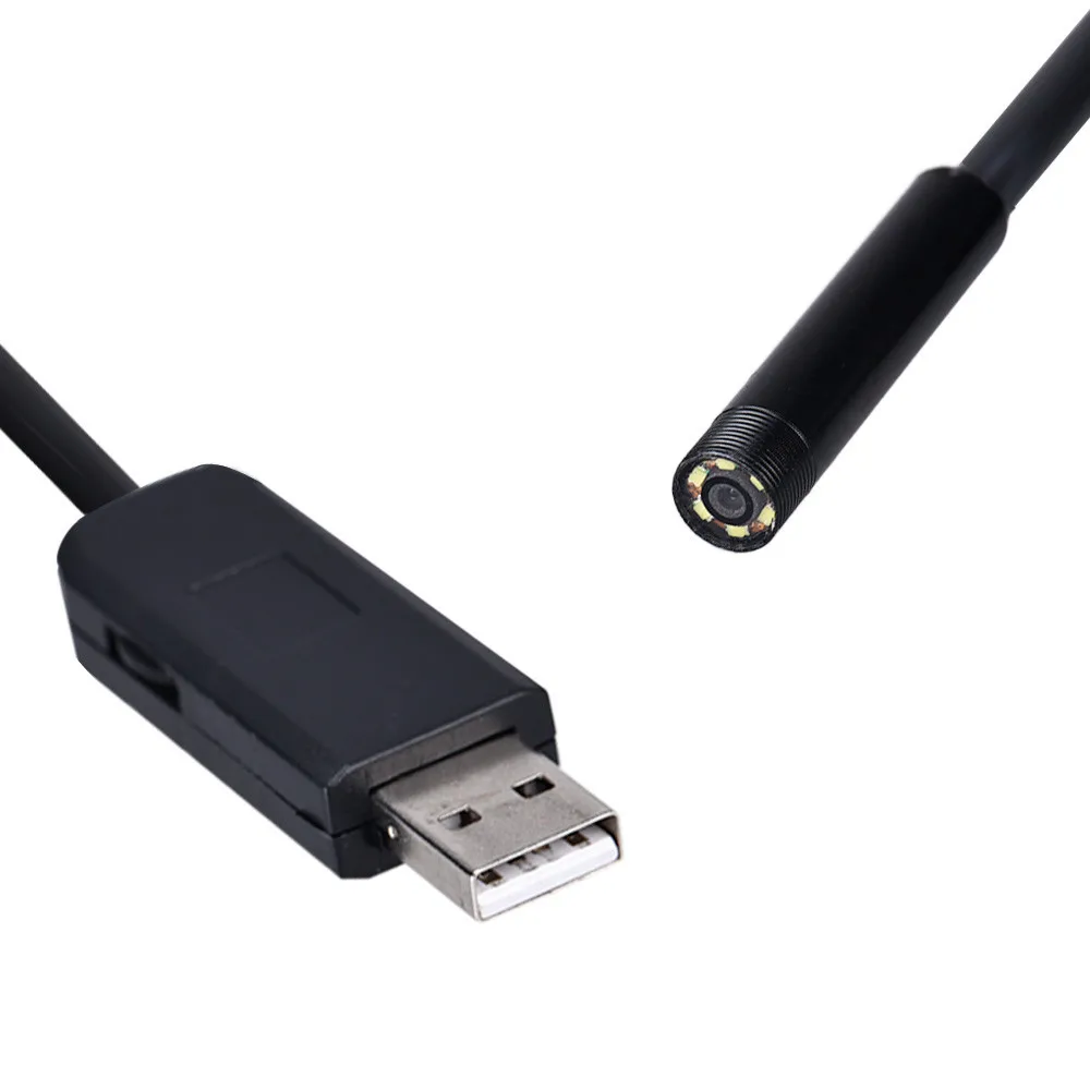 Веб камера 2 м 6 светодиодов USB Водонепроницаемый эндоскоп Бороскоп наблюдения