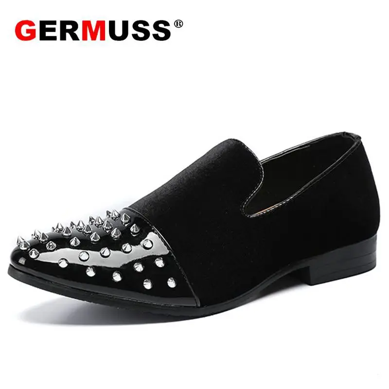 

Italian Fashion Scarpe Luxury Brand Men's Velvet Red bottom Wedding Party High-quality Noble Elegant new Dress Shoes for Men
