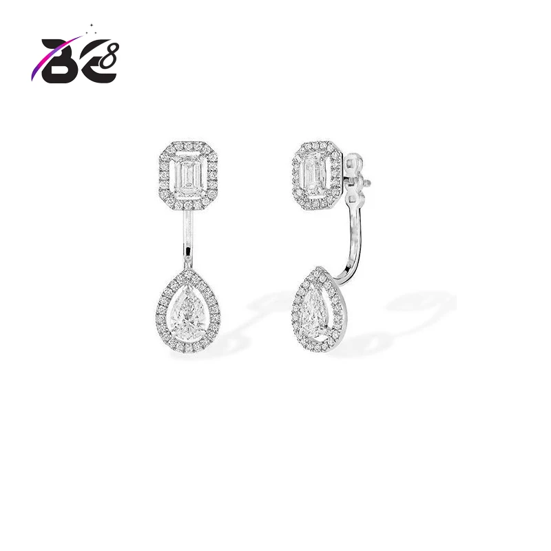 

Be 8 Luxury Trendy Top New AAA Cubic Zirconia Brincos Stud Earrings , Popular Geometry Earring for Wedding Fashion Jewelry E518