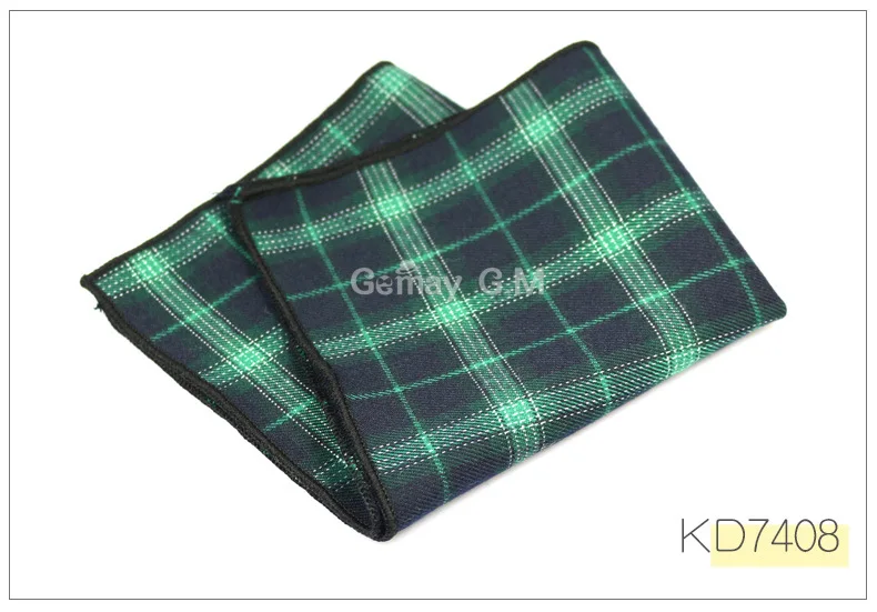 High Quality Cotton Mens Pocket Square Adult Plaid Hankerchief Scarves Vintage Hankies Men's Hanky Square Handkerchiefs