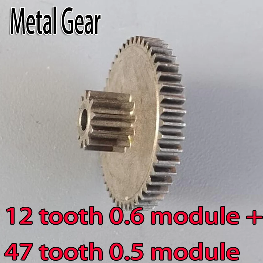 Бесплатная доставка 5 шт. металлическая шестерня модуль 0 6 зуба + 47 двухслойная с