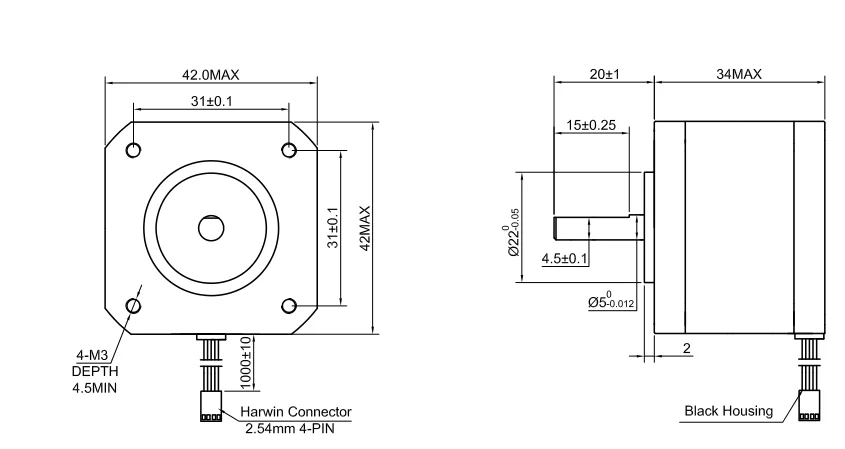 Nema17 шаговый двигатель 34 мм 26Ncm 0.4A 12V мотор Нема 17(Национальная ассоциация владельцев электротехнических предприятий) шаговый двигатель 42 Мотор 4-свинец набор «сделай сам» для 3D-принтеры
