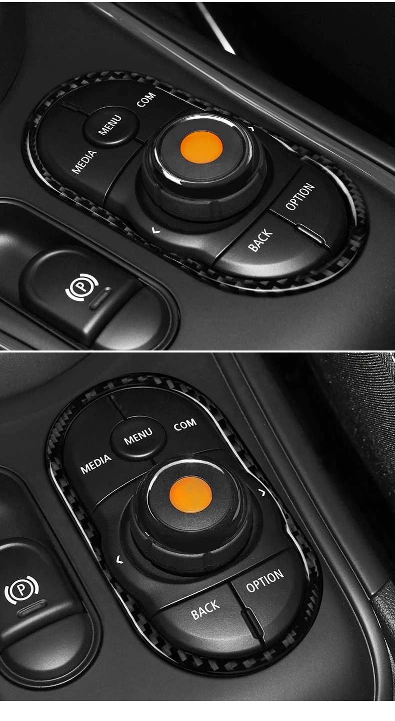 Для MINI Cooper Countryman F60 Авто мультимедийная Кнопка шестерни панель корпус крышка из углеродного волокна Наклейка Декор интерьера аксессуары