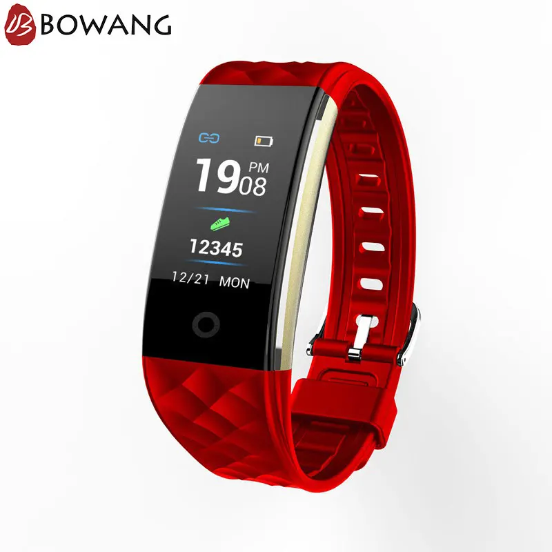 Фитнес-трекер цветной умный Браслет BOWANG активность Smartband монитор сердечного