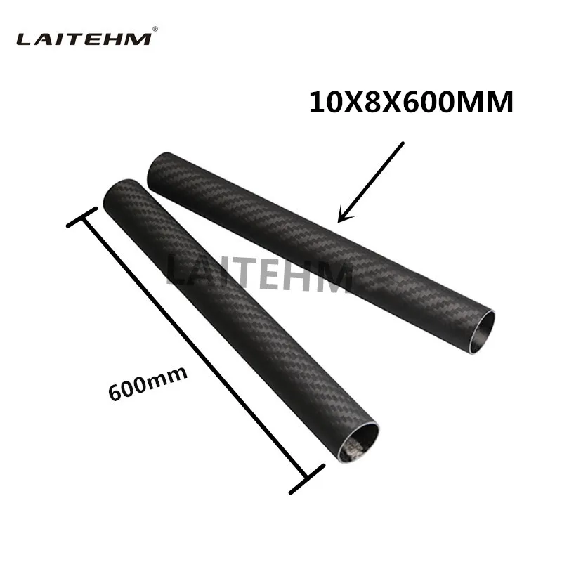 1PCS 10X8X600MM 1mm thick 3k carbon fiber tube high strength pure | Parts &amp Accs