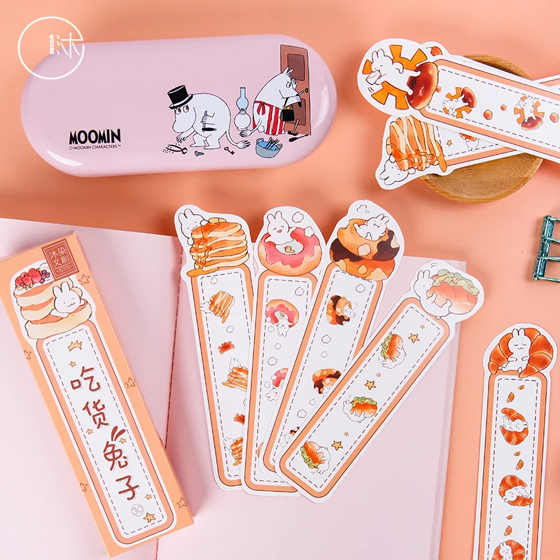 

30 pcs/pack Rabbit Student Stationery Bookmark Paper Cartoon Promotional Gift Stationery message card Bookmark