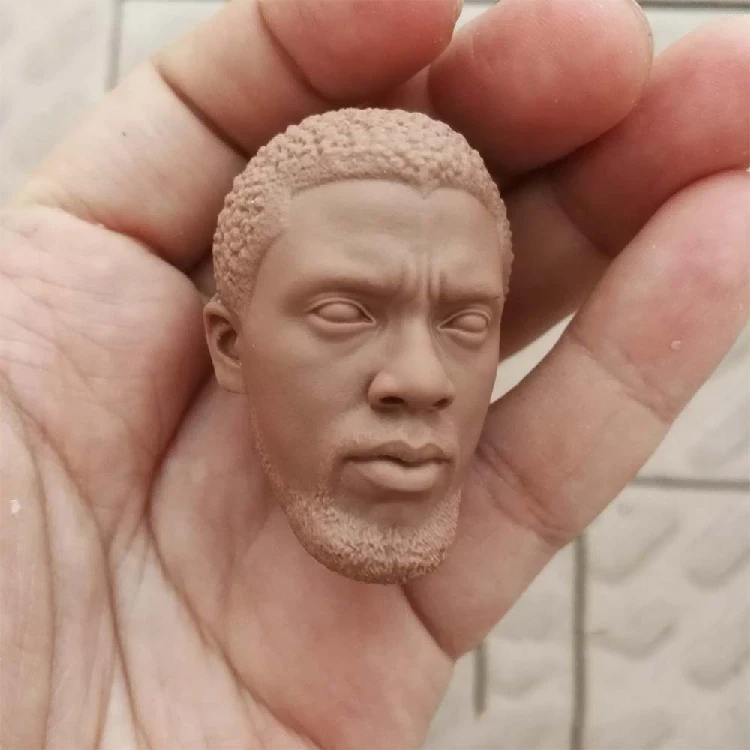 1/6 масштаб Chadwick Boseman 2 0 черная Неокрашенная голова лепить пантера для 12 &quotфигурки
