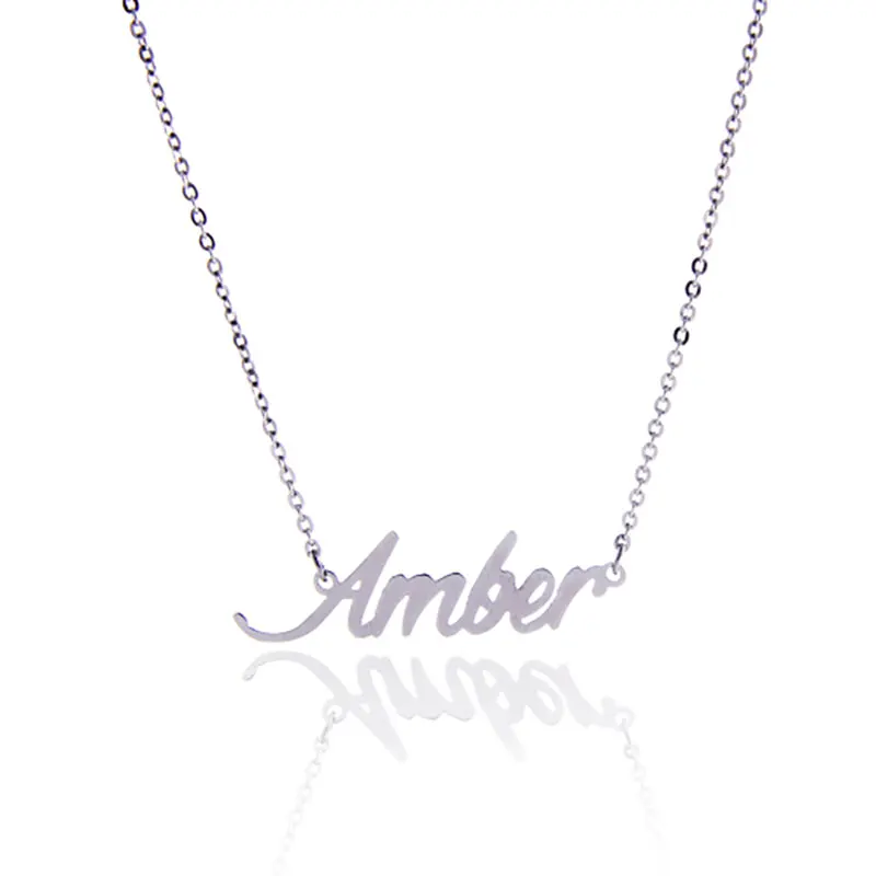 Женское Ожерелье с надписью AOLOSHOW золотое ожерелье буквами из нержавеющей стали