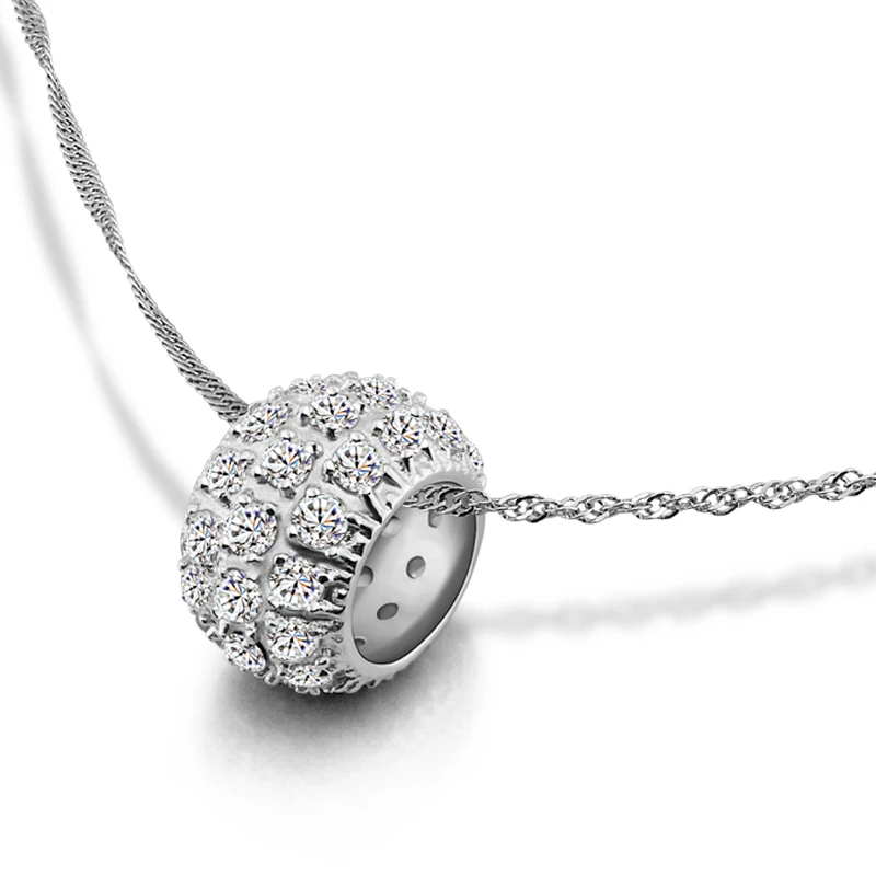 Женское Ожерелье на удачу летнее посеребренное Стразы модные женские подвески и