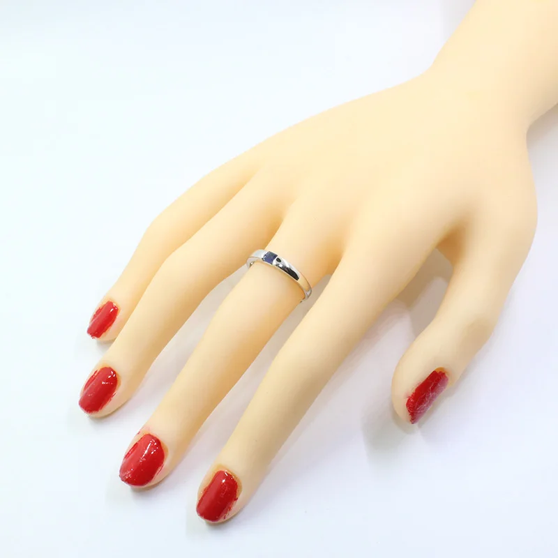 Simple 925 silver sapphire engagement ring for woman 3 mm * VS grade sterling | Украшения и аксессуары