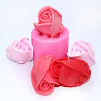 new 3d rose chocolate silicone mold fondant ice cube mould pudding pastry candy soap candle molds baking cake decoration tools