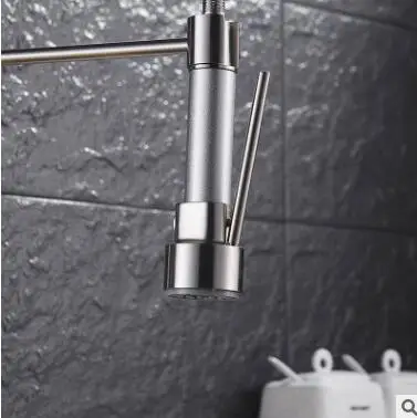 Матовый смеситель для кухни вытяжной Телескопический раковины двойной горячей и