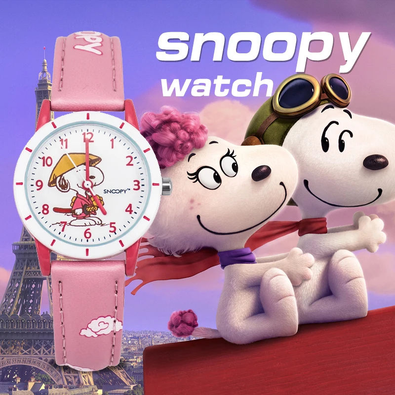 Часы наручные snoopy Женские повседневные брендовые Кварцевые водонепроницаемые