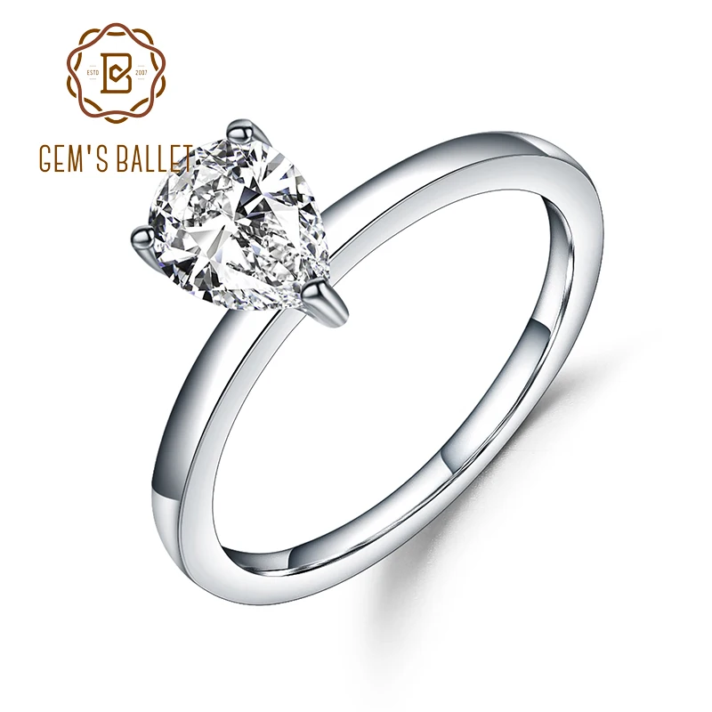 Женское кольцо из серебра 925 пробы с имитацией груши | Украшения и аксессуары