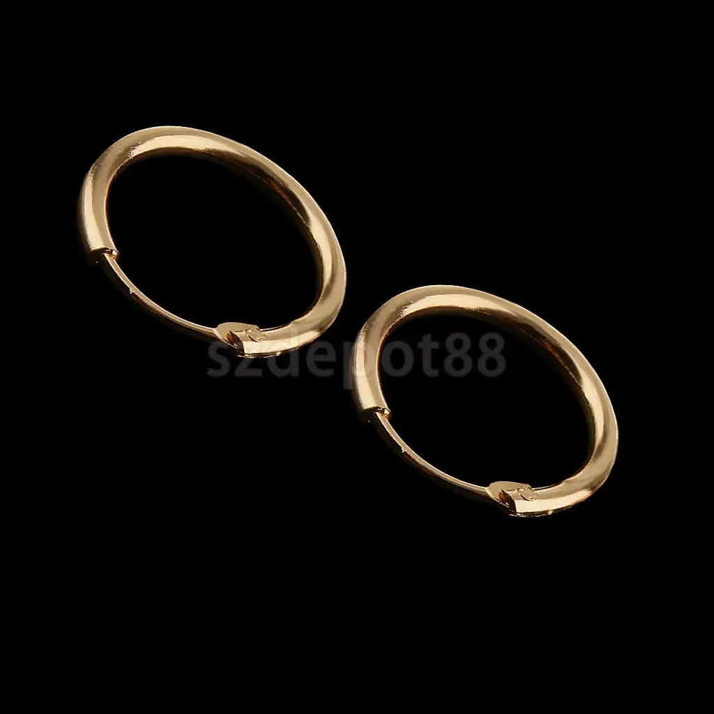 Золотые Висячие серьги обручи 12x1 5 мм|sleeper earrings|hinged sleeper earringsearrings hoops |