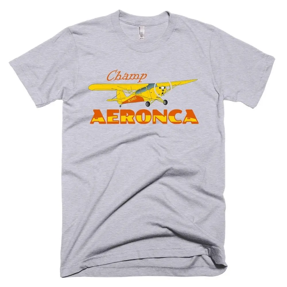 Мужская футболка 2019 Aeronca Champ (желтая) с рисунком самолета Забавные топы толстовки |