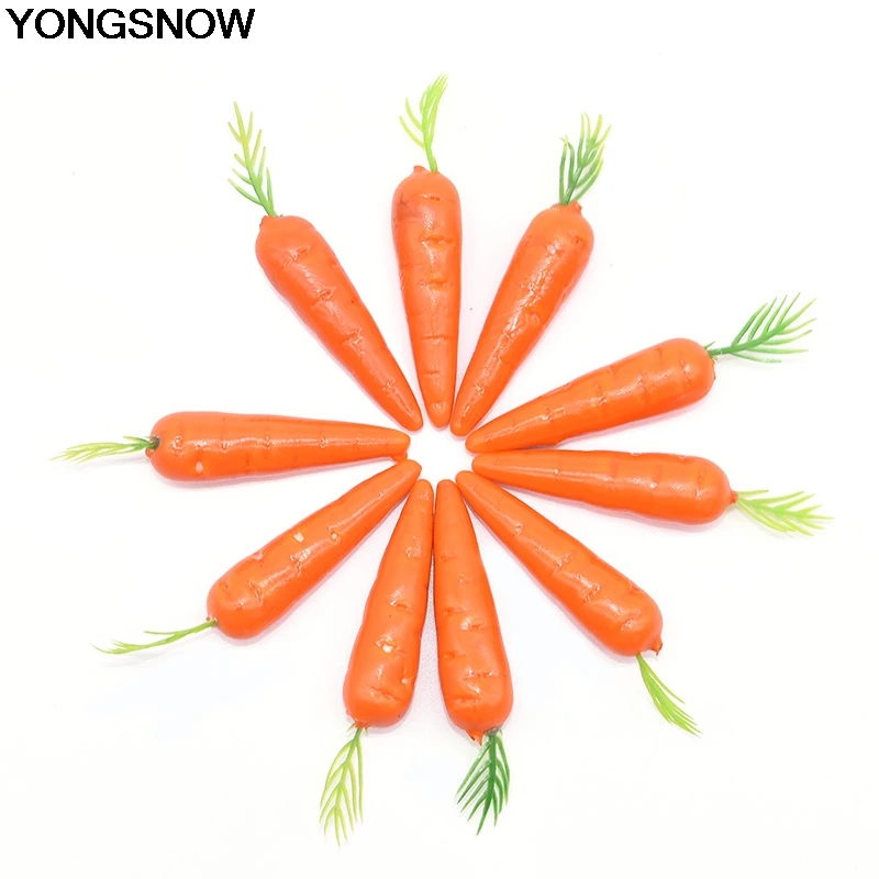 YONGSNOW 25 шт 8-9 см поддельные пенные пластиковые фрукты и модель овощей ягод цветы искусственные морковь Свадьба День Рождения Вечеринка Декор