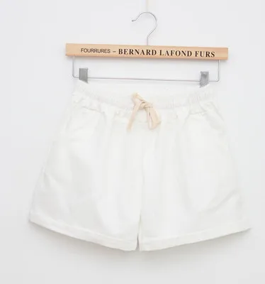 White DANJEANER Летние Стильные женские шорты ярких цветов с эластичным поясом короткие женские домашние повседневные хлопковые шорты - Цвет: White