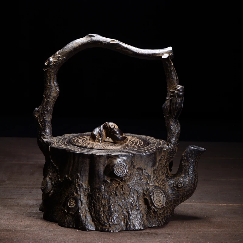 Модель корня дерева чугунный чайник Набор японский 1400 мл большая емкость посуда