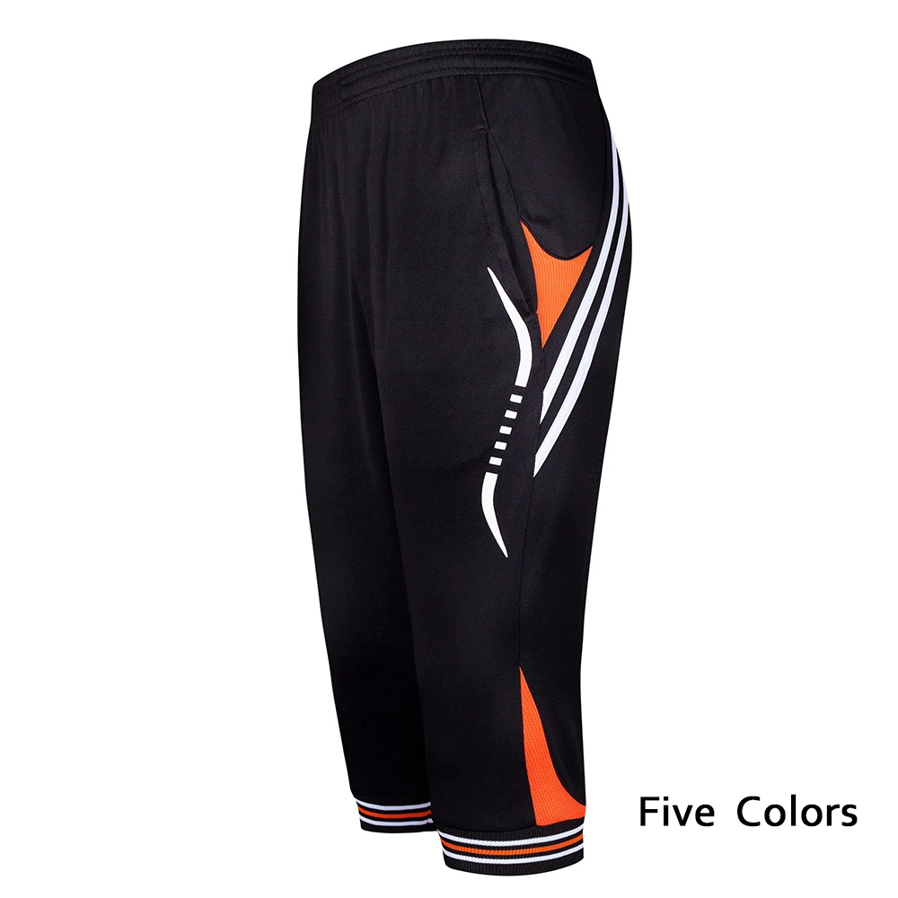 3/4 Длина Мужчины Футбол Брюки Сжатия Фитнес Обучение Джерси Тренажерный Зал