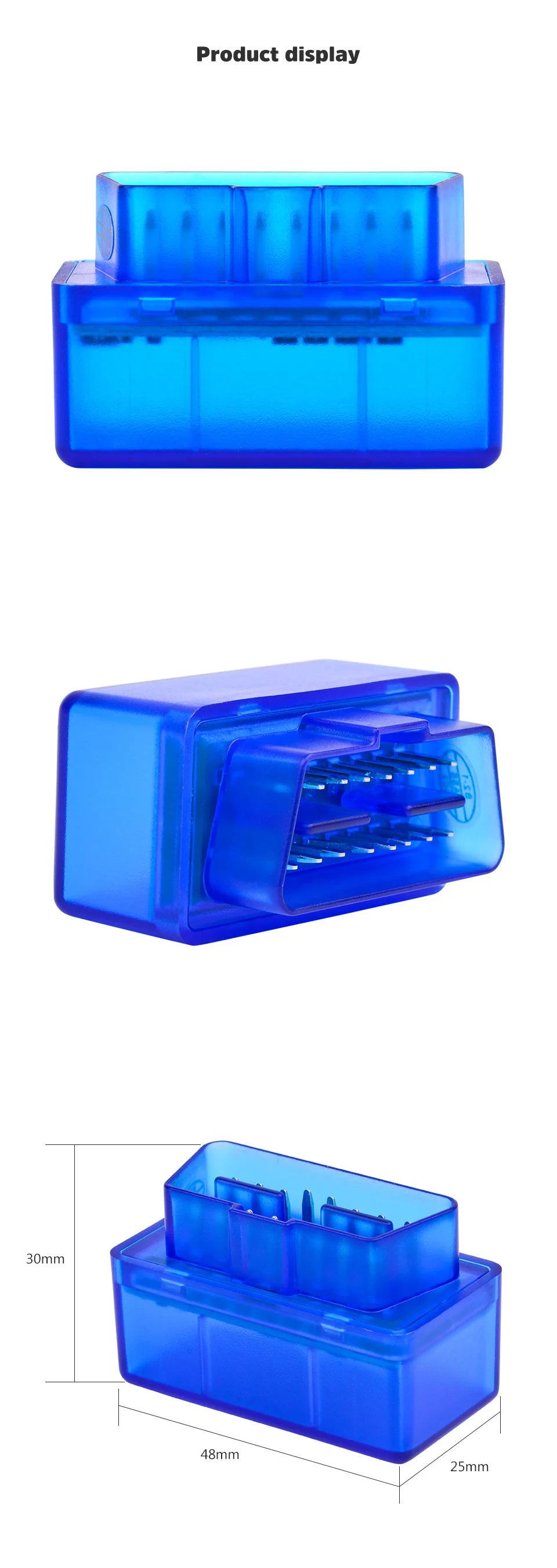 AOSHIKE Супер Мини ELM 327 V1.5 Bluetooth 2,0 OBD2 автомобильный диагностический инструмент сканер OBDII адаптер автоматический диагностический инструмент