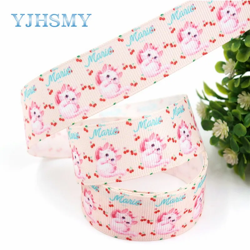 YJHSMY D-18317-10, 25 мм 10 ярдов мультфильм кролик ленты передачи тепла печати сетки Свадебные аксессуары DIY материалы ручной работы - Цвет: D-18317-13