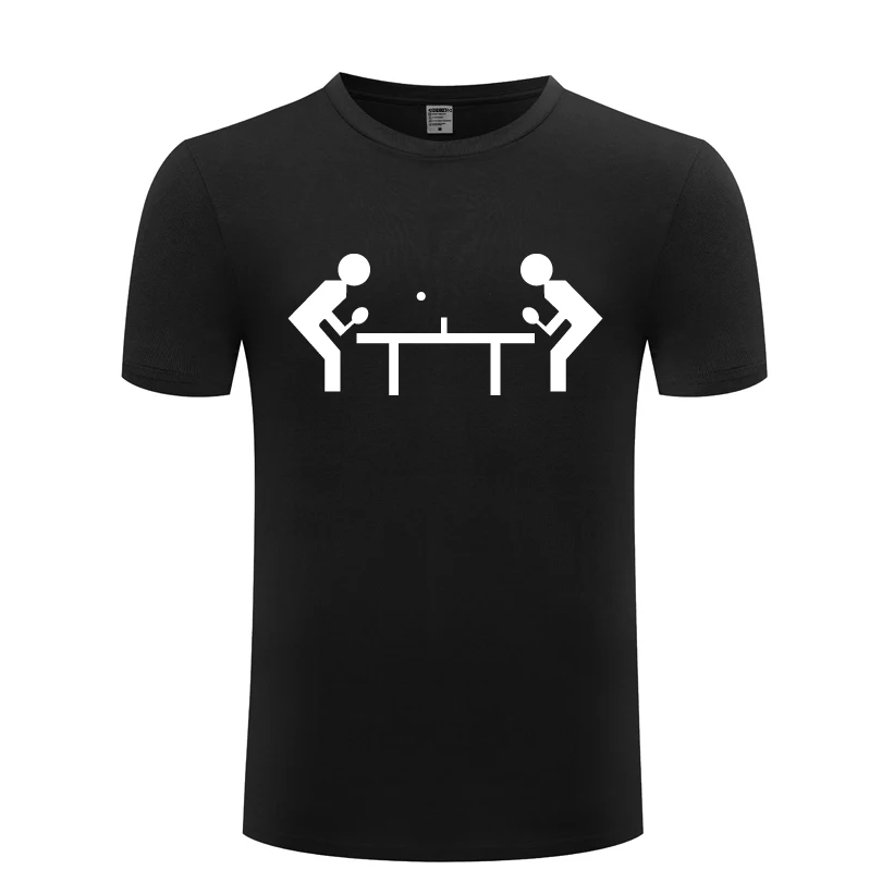 Крутая Мужская футболка для настольного тенниса и пинг-понга, новинка, новая хлопковая Повседневная футболка с короткими рукавами и круглым вырезом - Цвет: HEY BAT