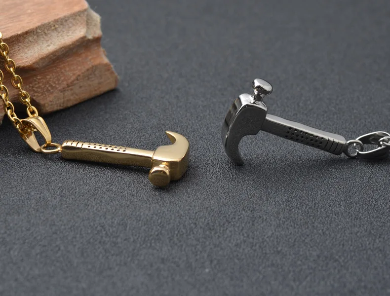 Titanium стальной молот ожерелье мужской топор подвеска из нержавеющей стали