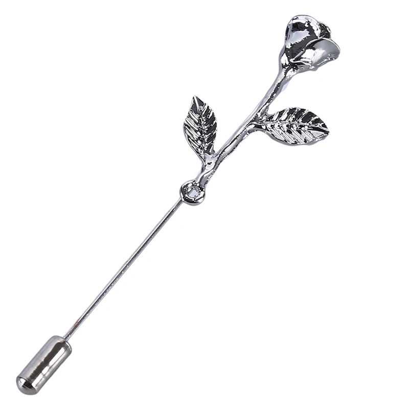 Мужской костюм специальный дизайн золотые листья Роза брошь для мужчин и женщин