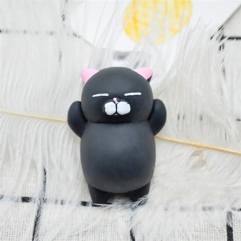Симпатичная мягкая кошка Mochi сжимаемая восстанавливающая Веселая искусственная