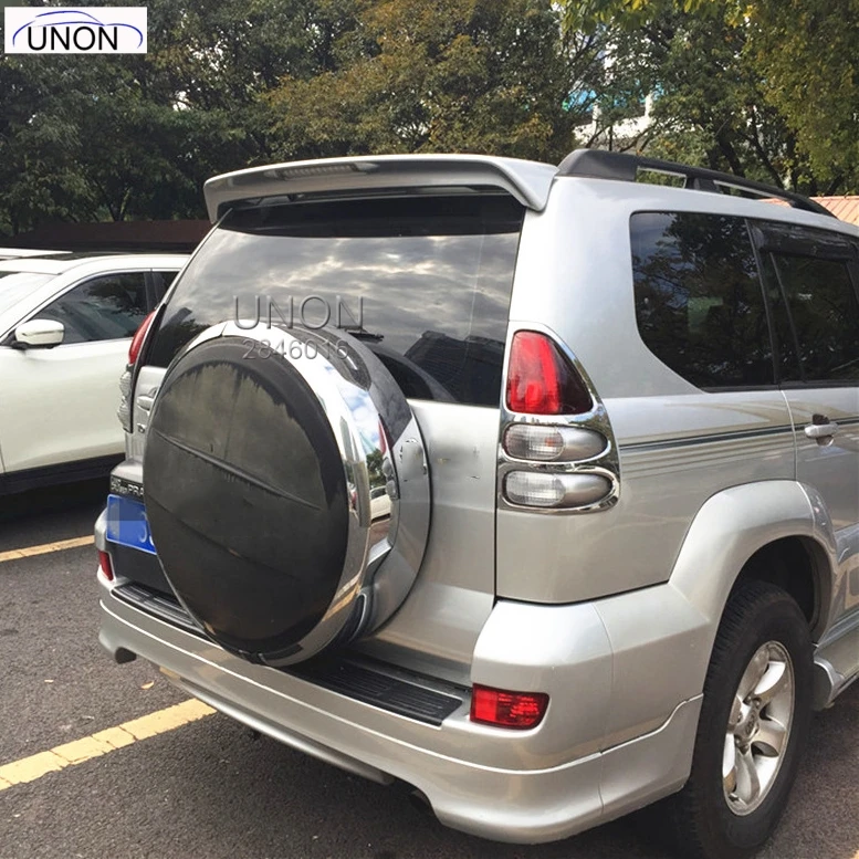 Для Toyota Land Cruiser Prado FJ120 4000 2700 спойлер 2003-2009 АБС пластик Неокрашенный праймер задний спойлер с Led светильник