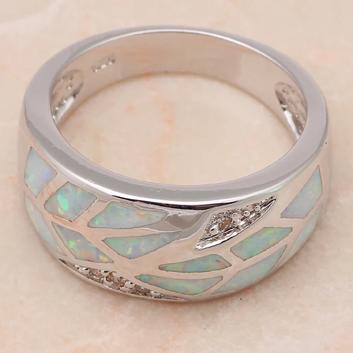 Сияющий циркония Кольца для свадьбы штампованные Серебристый Белый огненный