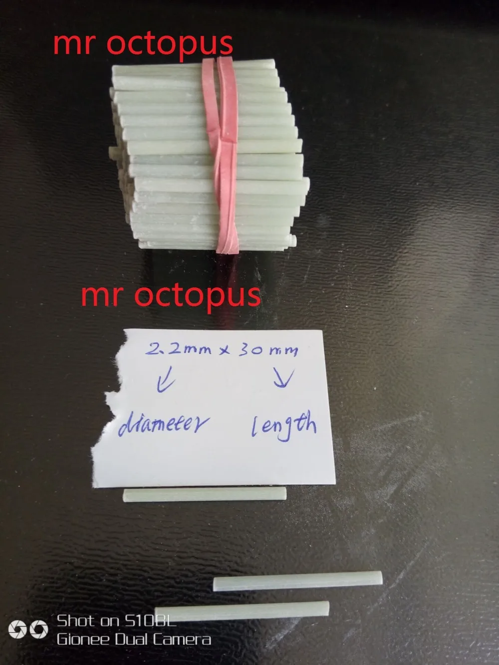 MR OCTOPUS 200 шт. 2 мм x 30 Стеклянная волоконная палочка для приманки кальмаров рукоятка