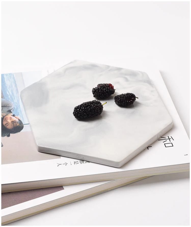 Marble Cheese Cutting Boards Decorative Pastry Plate Serving Tray Chopper Chopping Coaster Mad Pad Gray Large Round Rectangle