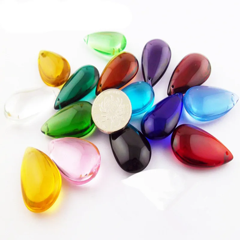 Натуральный камень капли воды Кристалл чакра кулон Цепочки и ожерелья Медь Для