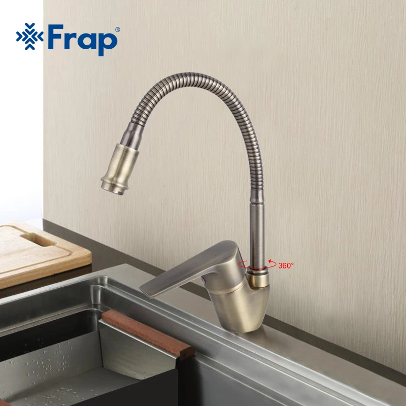 Кухонный Смеситель Frap в античном стиле бронзовый кран для холодной и горячей