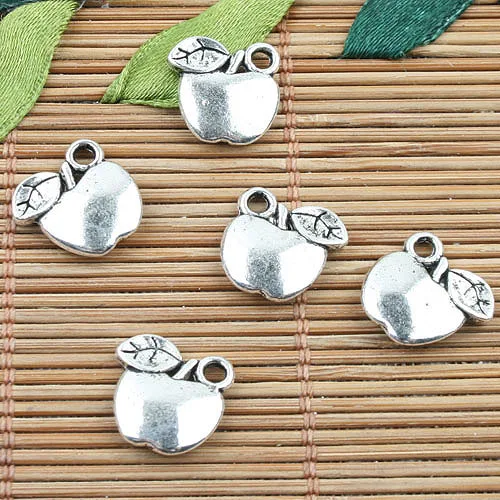 

Tibetan Silver color 2sided apple design charms 40pcs EF0009