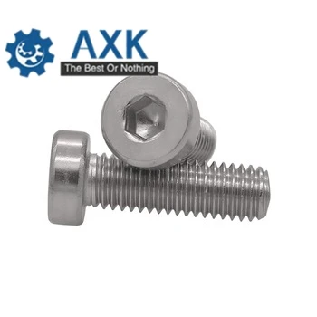 

10/50x High Quality M3 M4 M5 M6 M8 304 A2-70 stainless steel DIN7984 Allen Hex Hexagon Socket Thin Low Short Head Cap Screw Bolt