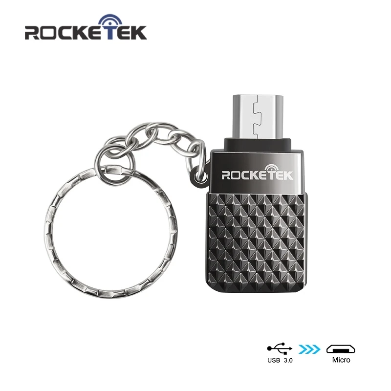 Rocketek Micro к USB OTG адаптер алюминиевые аксессуары Мужской конвертер для samsung Xiaomi Huawei