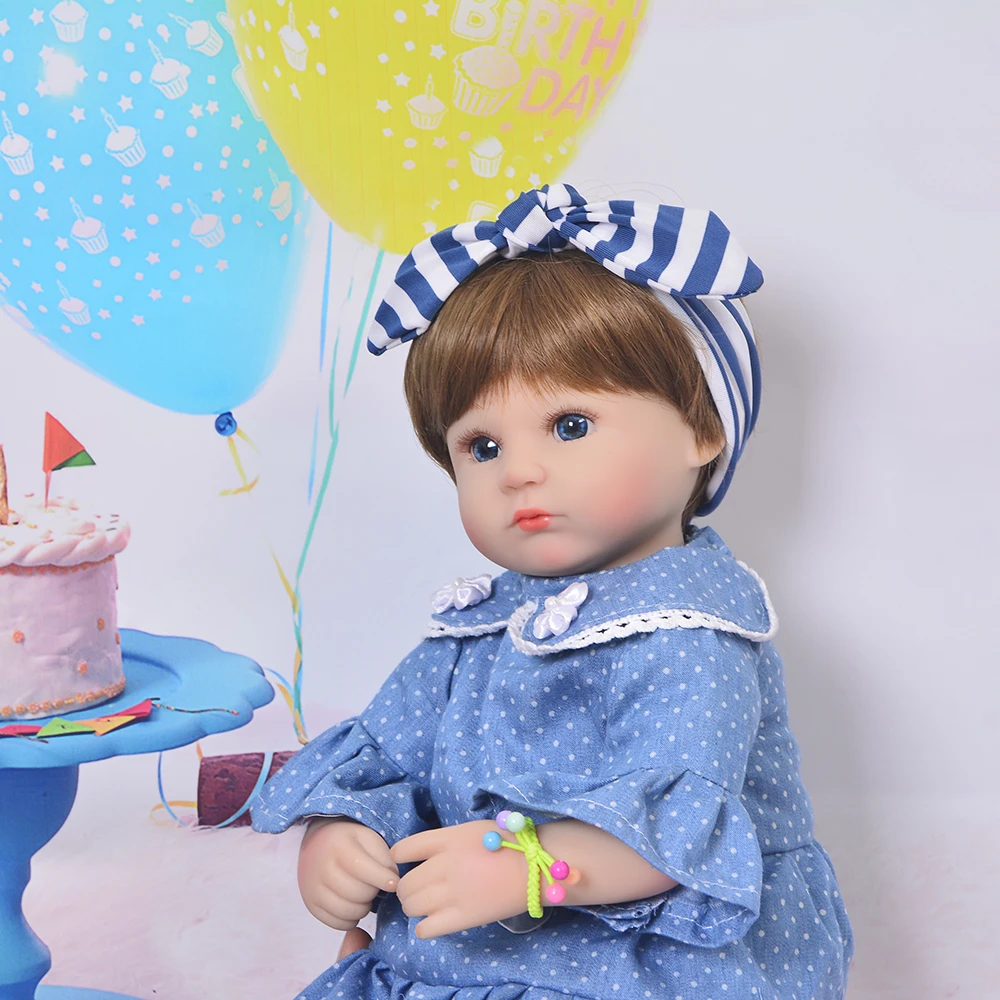 

17 Inch Fashion Realistic Reborn Baby Doll Babies Soft Cotton Cloth Body Doll Gift Toys For Kid Playmate Wholesale Boneca Reborn
