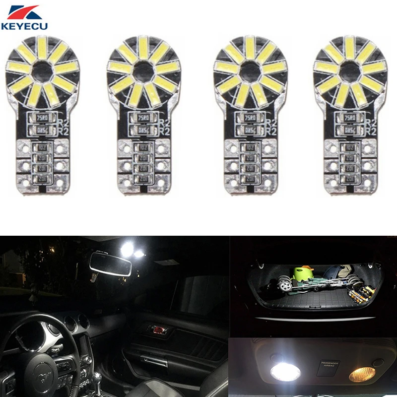 KEYECU 4 шт. супер яркий белый T10 194 168 W5W 3014 18SMD Canbus без ошибок светодиодные лампы|lamp