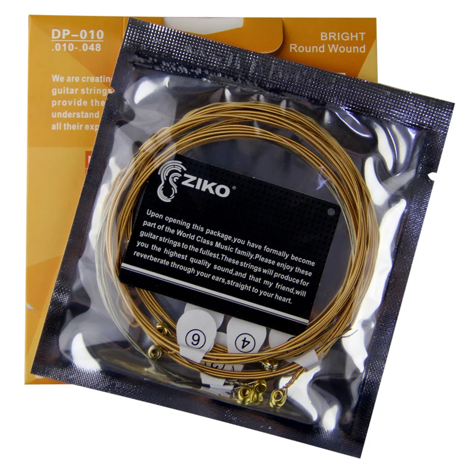 Ziko Acoustic Guitar Strings Phosphor Bronze EXTRA LIGHT Strings For Guitar Parts DP-010/011/012 Hexagon Alloy Core
Ziko Acoustic Guitar Strings Phosphor Bronze EXTRA LIGHT Strings For Guitar Parts DP-010/011/012 Hexagon Alloy Core