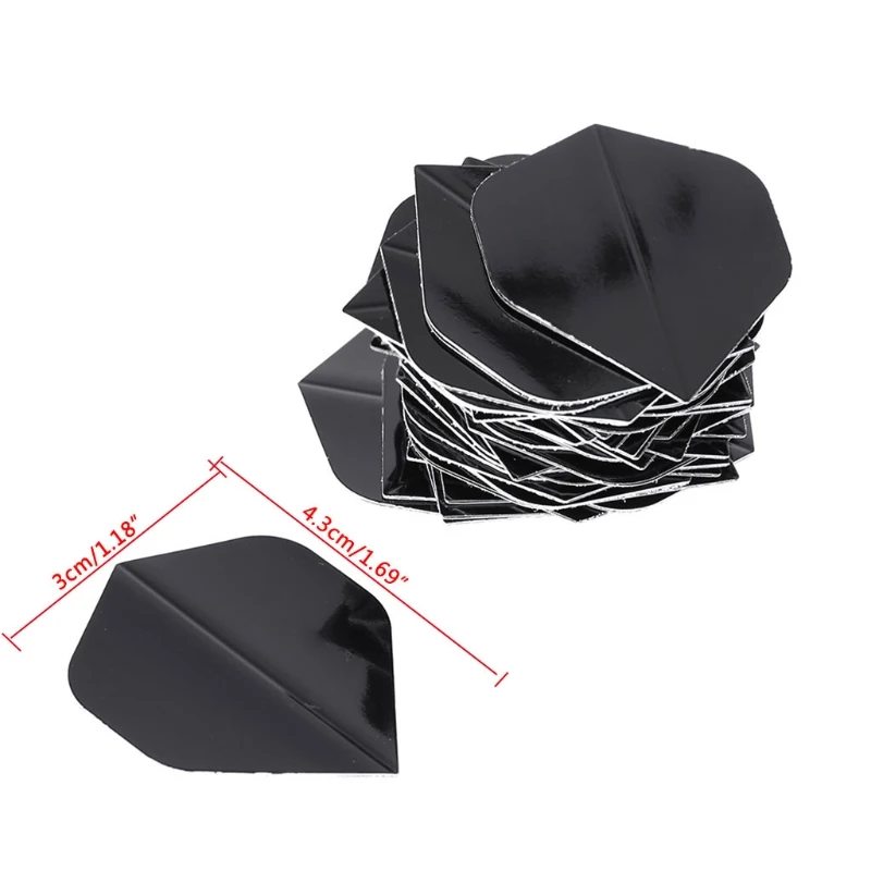 

50pcs High Quality Pure Color Dart Wing Tail Professional PET Darts Flight Fin