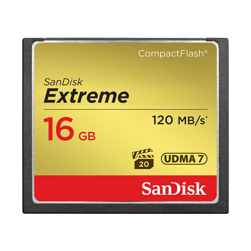 Sandisk Экстрим Compact Flash Камера карты памяти 16 ГБ 32 64 128 до 120 МБ/с. узнать скорость для 4