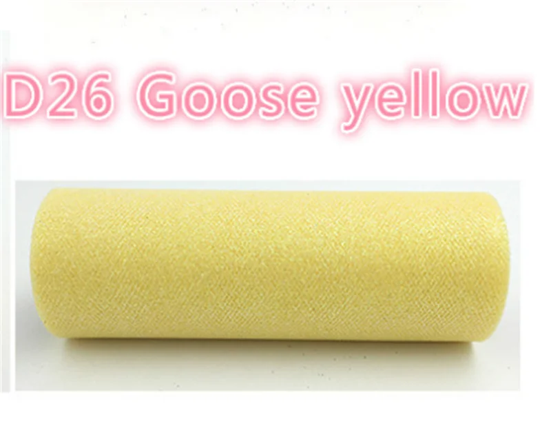 Goose yellow 15 см 25 ярдов тени с металлическим блеском тюль рулон кружево своими руками ткань рулоны детская юбка-пачка одежда трикотажное платье Швейные аксессуары - Цвет: Goose yellow
