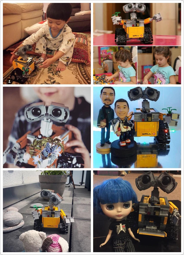 Technic 16003 687 шт. идеи серии робот стены E строительные блоки кирпичи развивающие игрушки для детей совместим с 21303